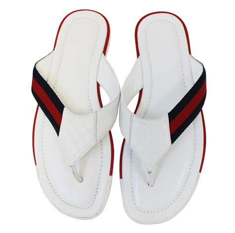 white gucci flip flops cost|expensive Gucci slides.